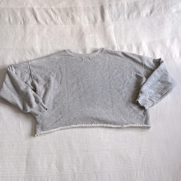SIMON Miller Cropped Cotton Sweatshirt Size Small - Picture 2 of 8